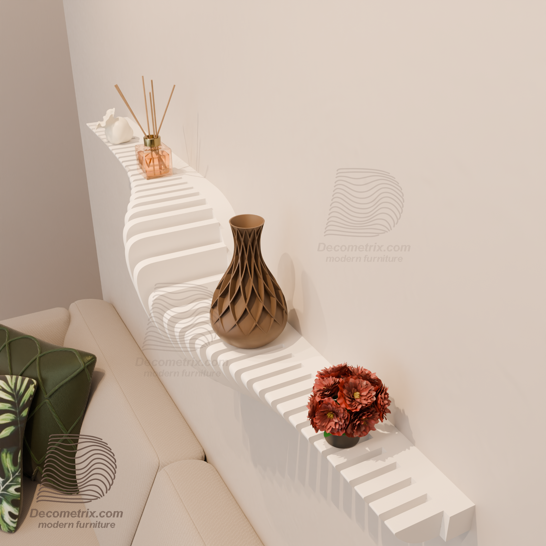 رف براميترية أبيض - موديل M7