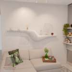 modern wooden wall shelf m7