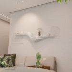 modern wooden wall shelf m7