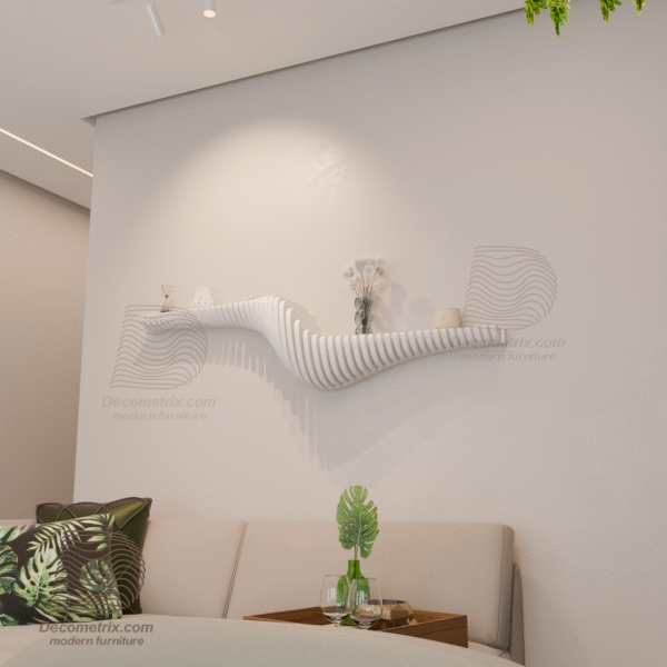 modern wooden wall shelf m7