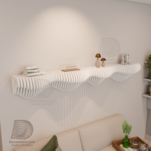 Étagère murale paramétrique ondulée m2
