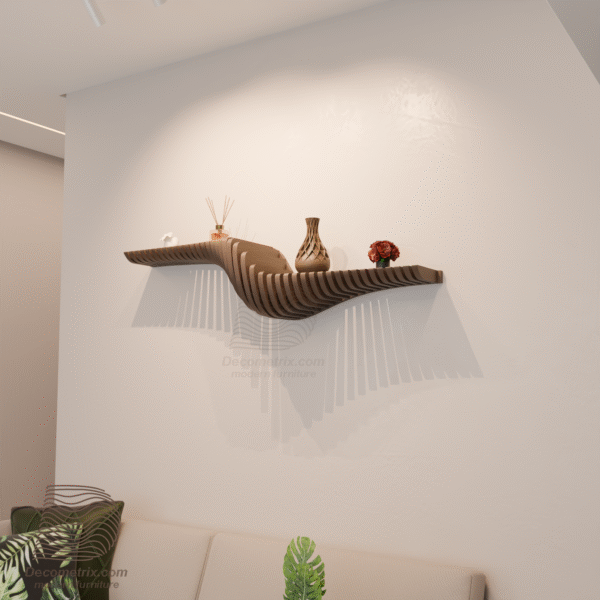 modern wooden wall shelf m7