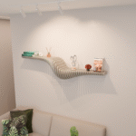 modern wooden wall shelf m7