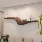 modern wooden wall shelf m7