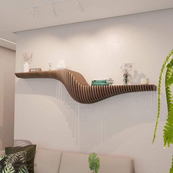 modern wooden wall shelf m7