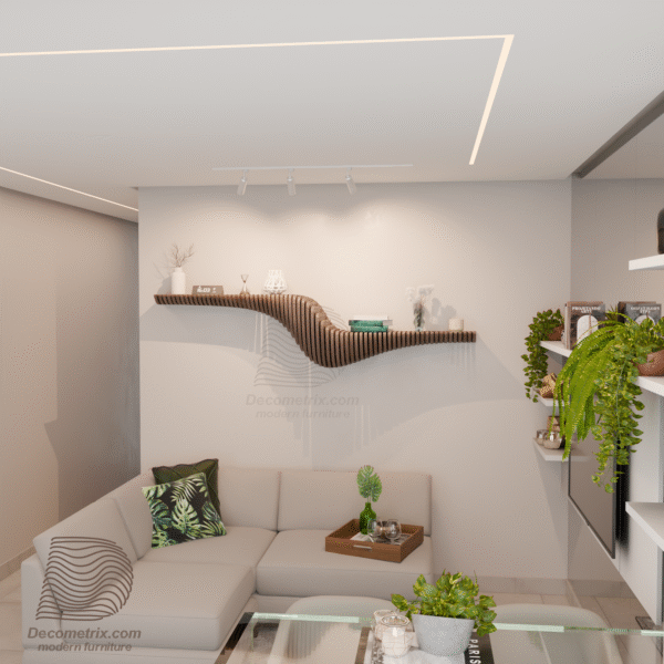 modern wooden wall shelf m7