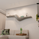 modern wooden wall shelf m7