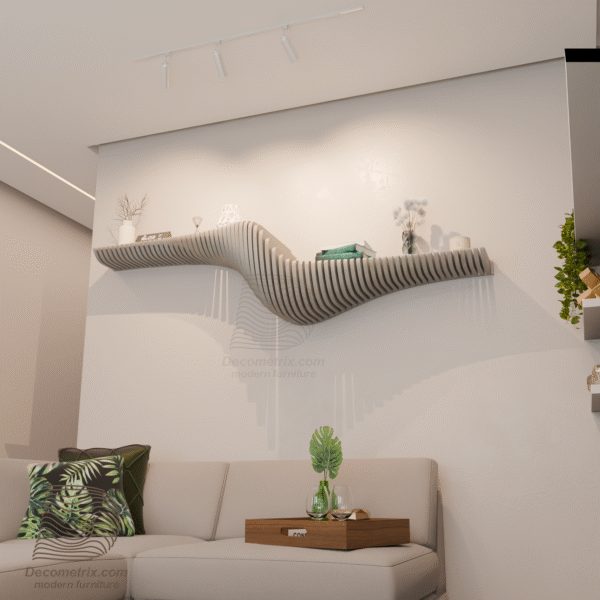 modern wooden wall shelf m7