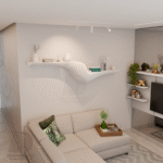 modern wooden wall shelf m7