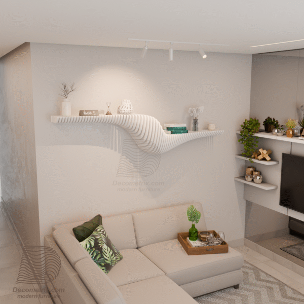 رف حائط خشبي عصري m7