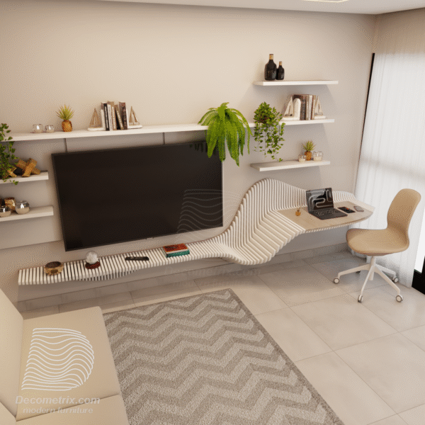 tv unit and functional desk in one piece – model m8