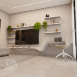 meuble tv avec bureau intégré en une seule pièce–modèle m8
