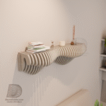 Étagère murale paramétrique ondulée m2