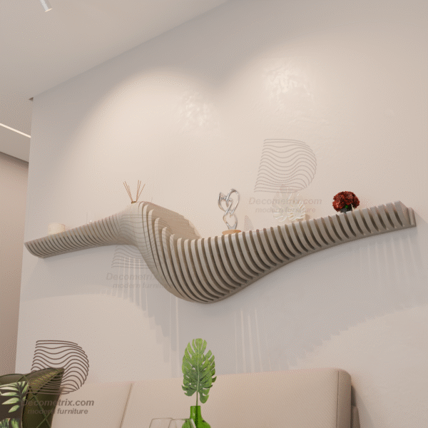 modern wooden wall shelf m7