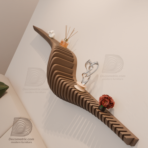 رف حائط خشبي عصري m7