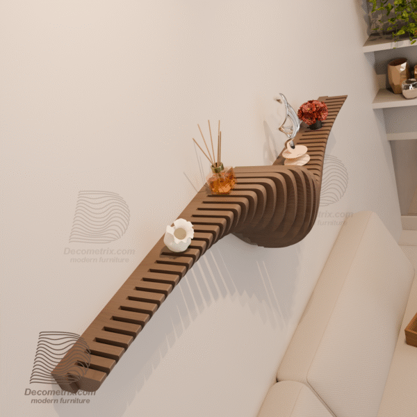 modern wooden wall shelf m7