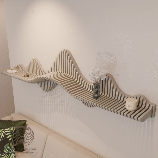 parametric wavy wall shelf m4