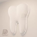 modern parametric tooth shaped wall shelf