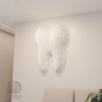modern parametric tooth shaped wall shelf