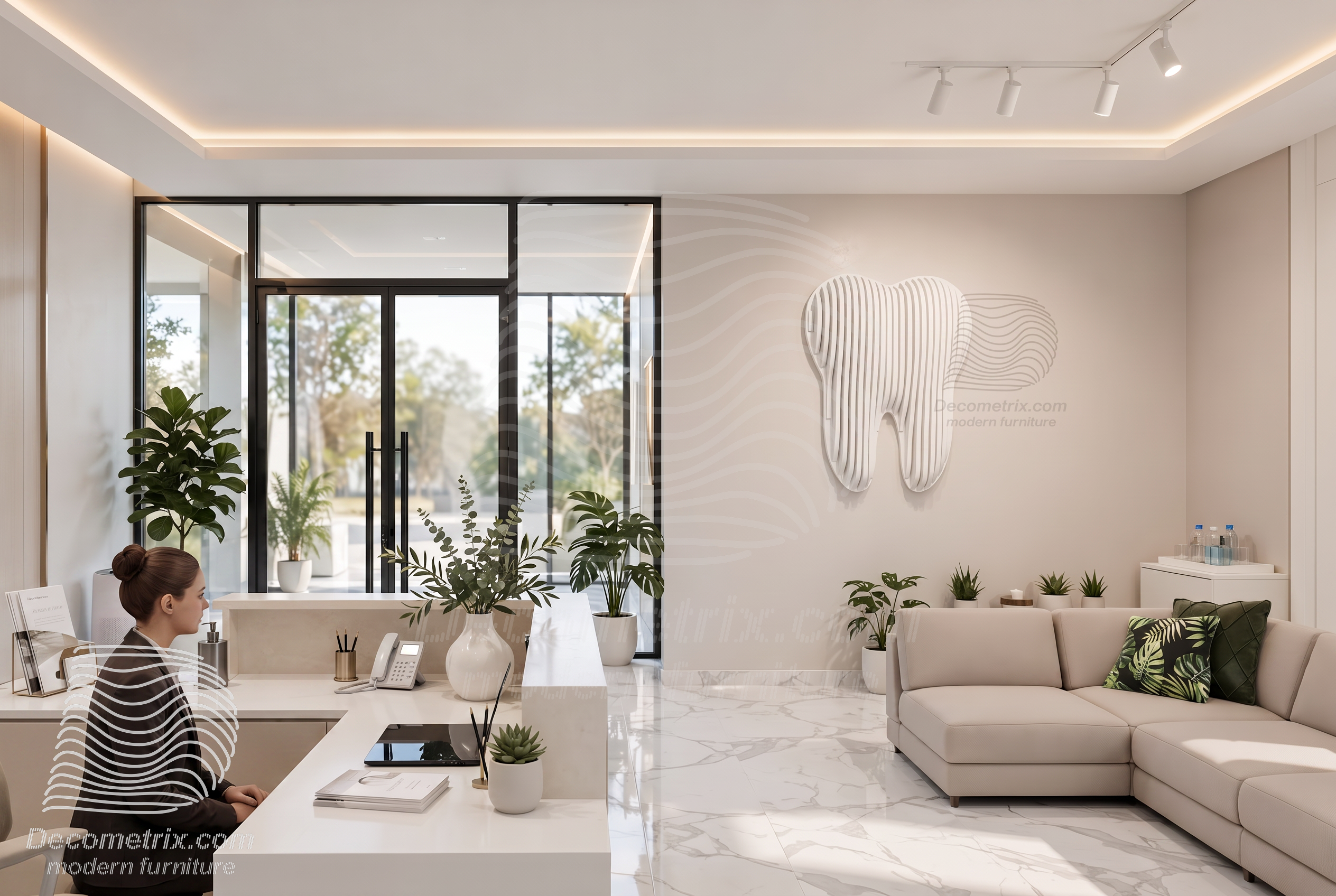 ديكور عيادة الأسنان - تصميم براميترية